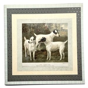 Handmade Fox Terriers Dog Greeting Card